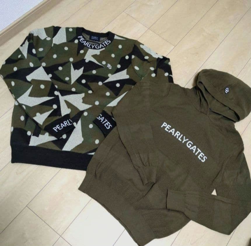 ★美品★PEARLY GATES　カシミアタッチプルオーバー二点セット サイズ1