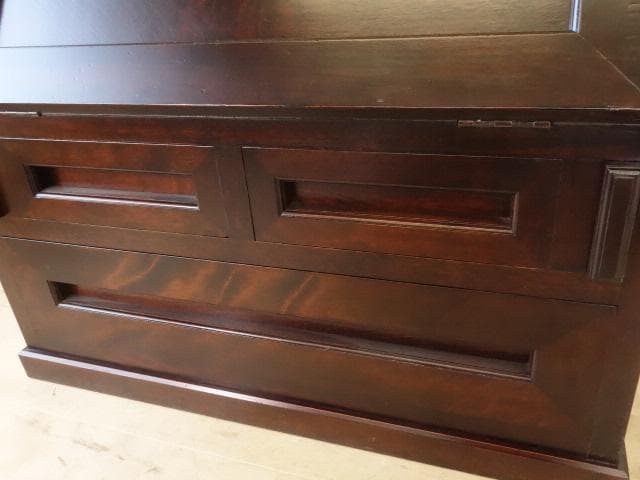 松本民芸家具　座ビューロー　ライティング　引手　座机　 再塗装済　ＵＳＥＤ