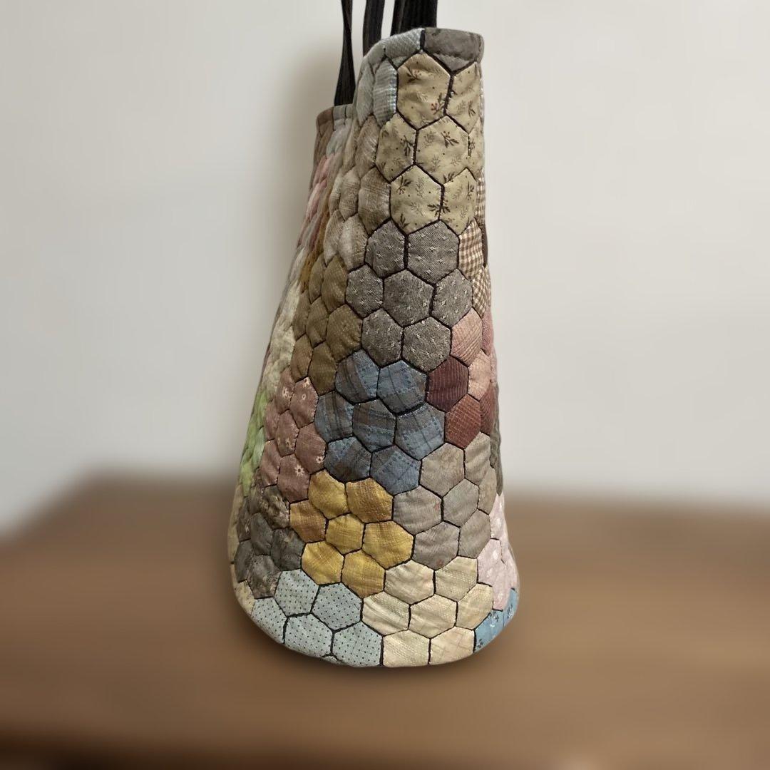 パッチワークキルトトートバッグ　ハンドメイド