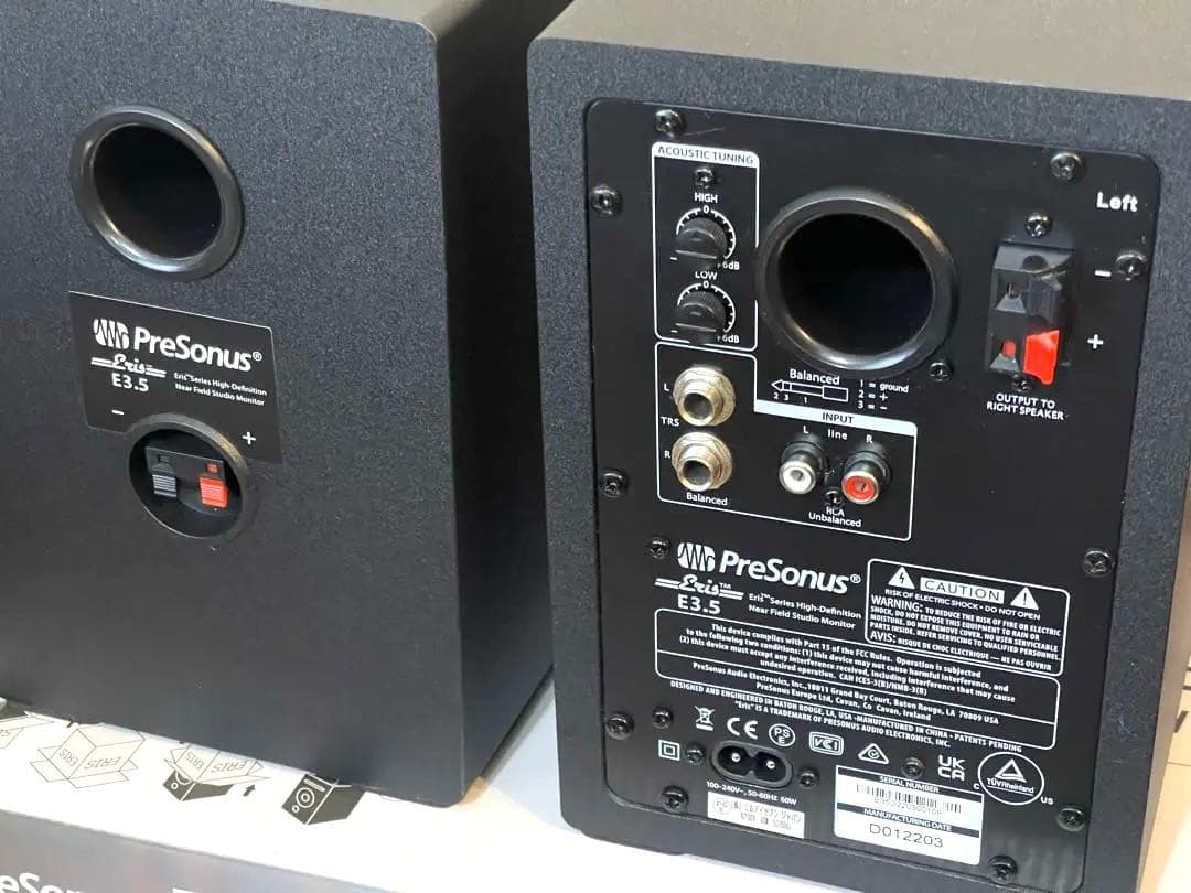 【プリソナス】PreSonus Eris E3.5 スタジオモニタースピーカー