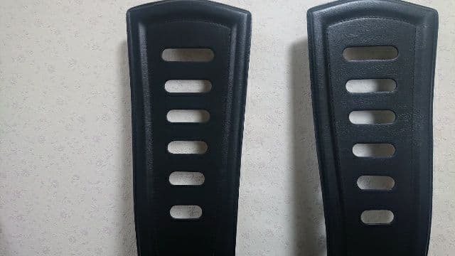 高級 廃盤 IDC 大塚家具 ハイバック ダイニングチェア 本革 食卓椅子 2脚