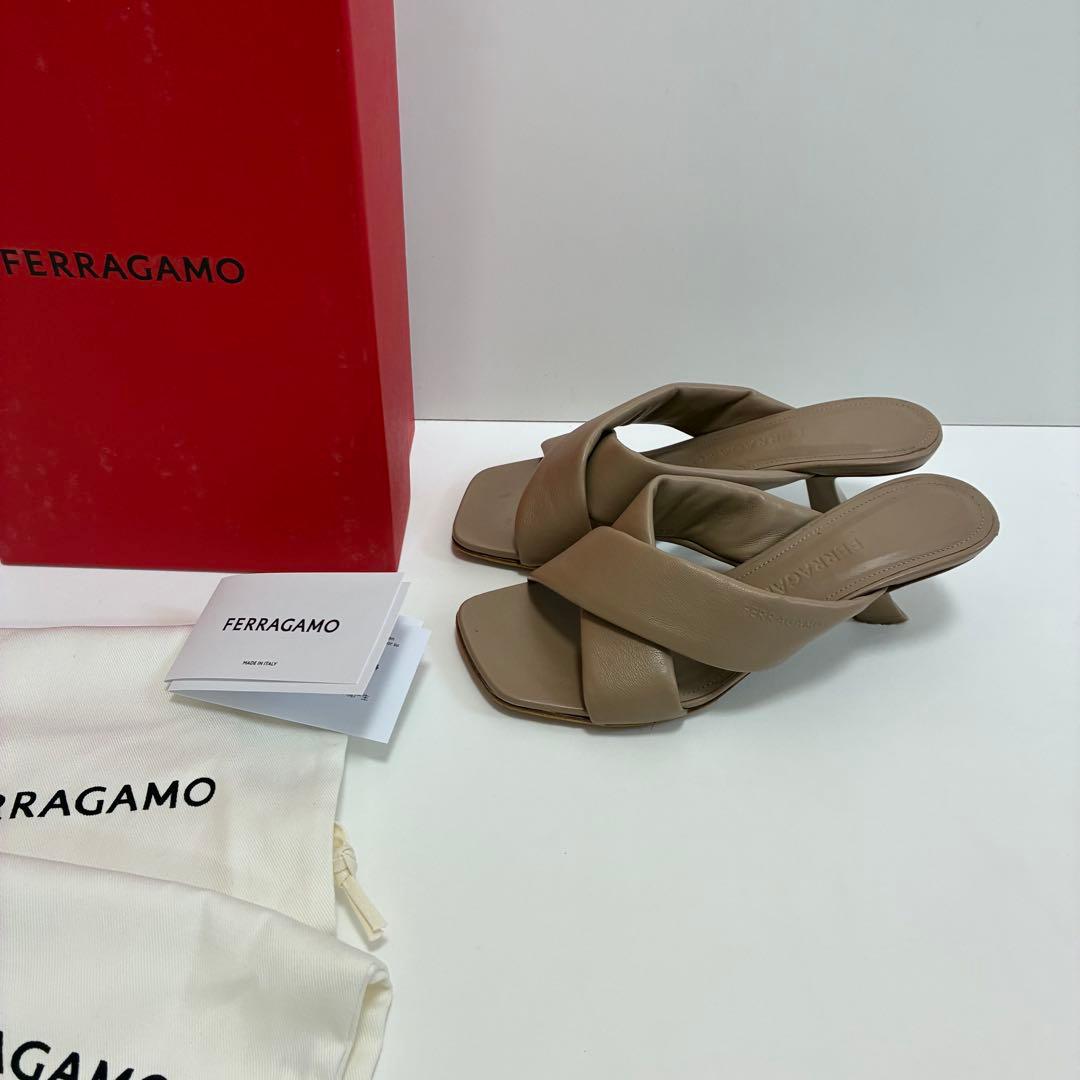 FERRAGAMO フェラガモ☆Aludra レザー ミュール 6 1/2