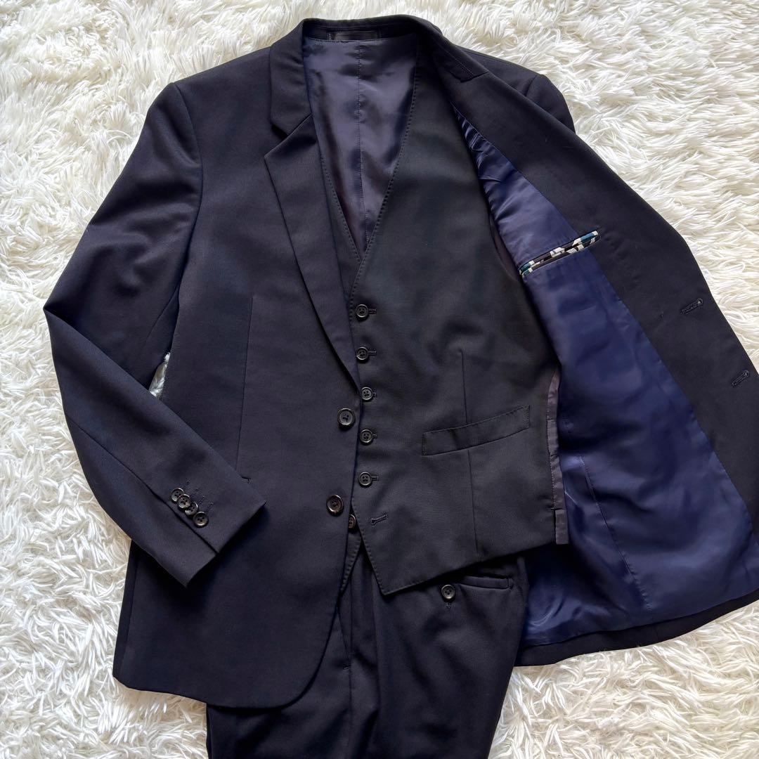 【極美品】ポールスミス Paul Smith 3ピース スーツ 近年モデル 黒