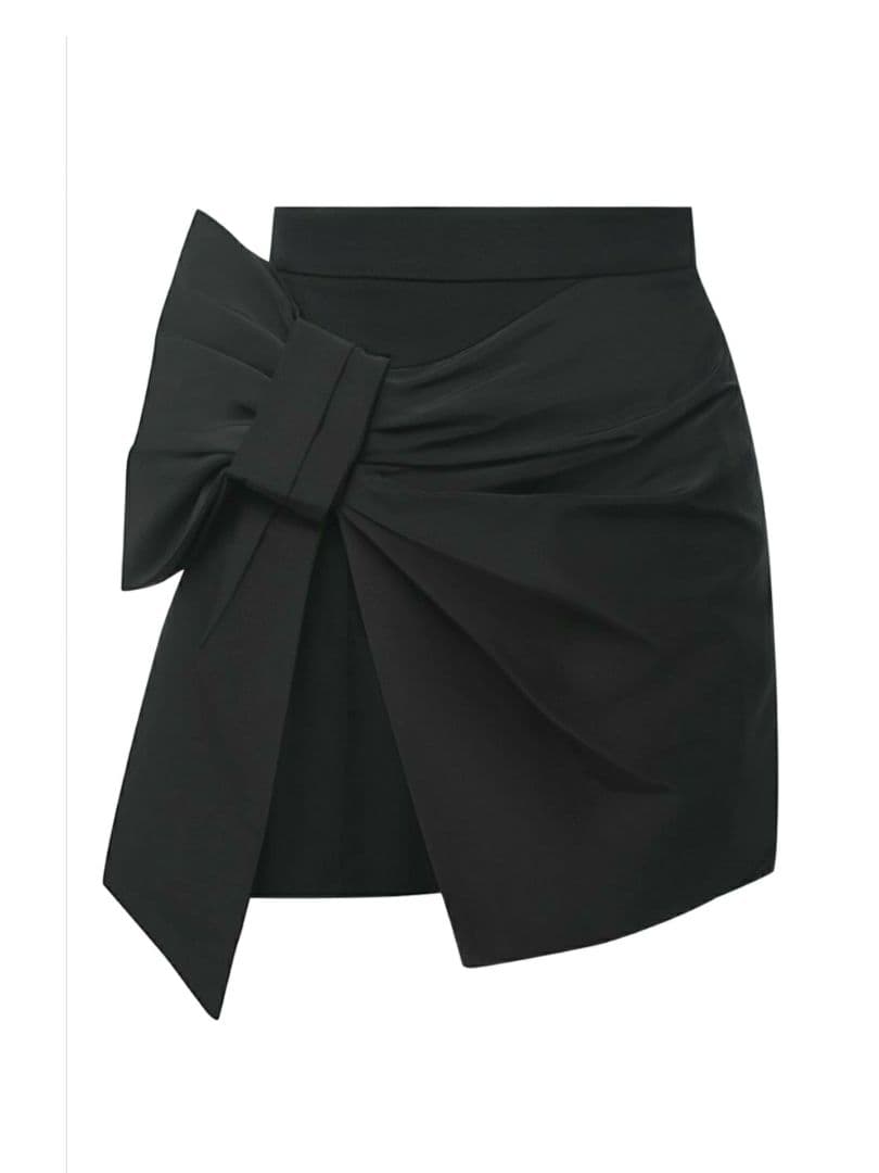 AlexanderMcQueen リボンモチーフ ショートパンツ スカート風 黒