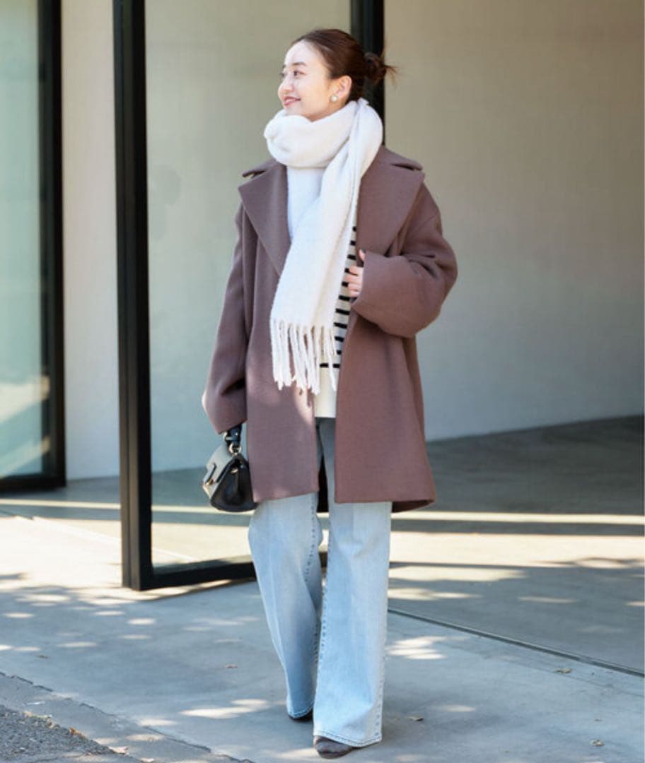 ☆チル✩.*˚☆イエナ super140 ウールコクーンショートコート