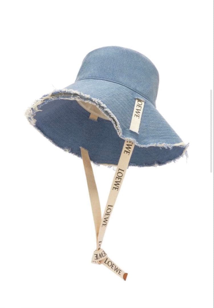 LOEWE フィッシャーマンハット　59 デニム　フリンジ