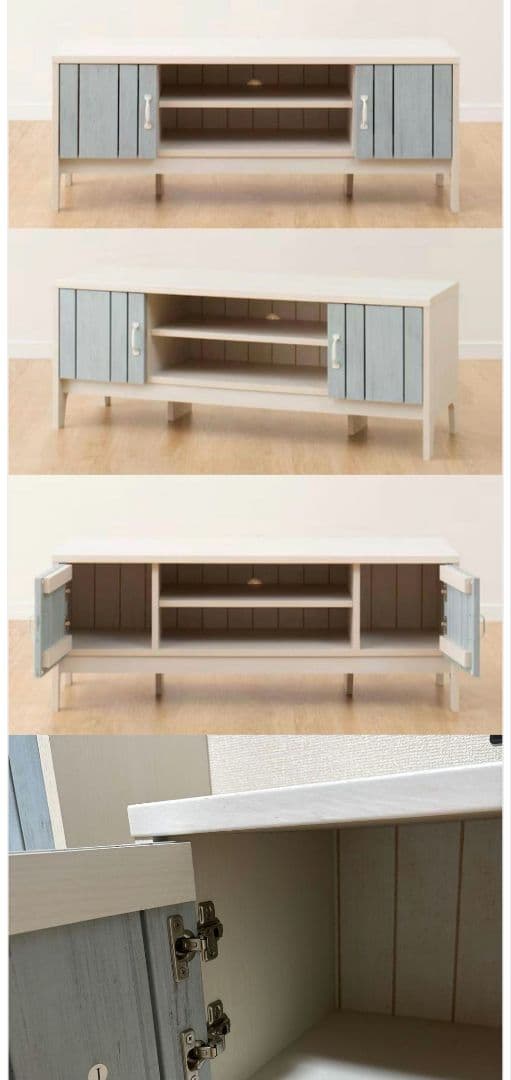 ナチュラルウッド・ホワイトのテレビ台