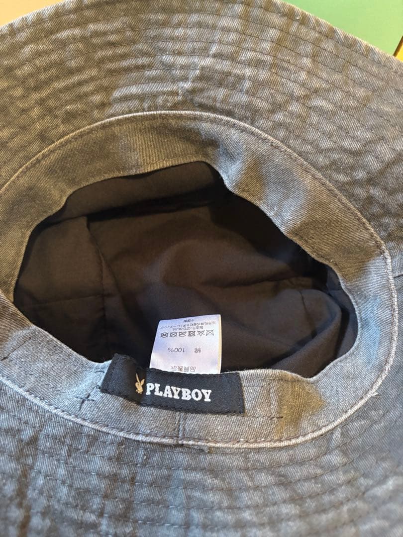 PLAYBOY ブラック バケットハット フリーサイズ ハット 帽子