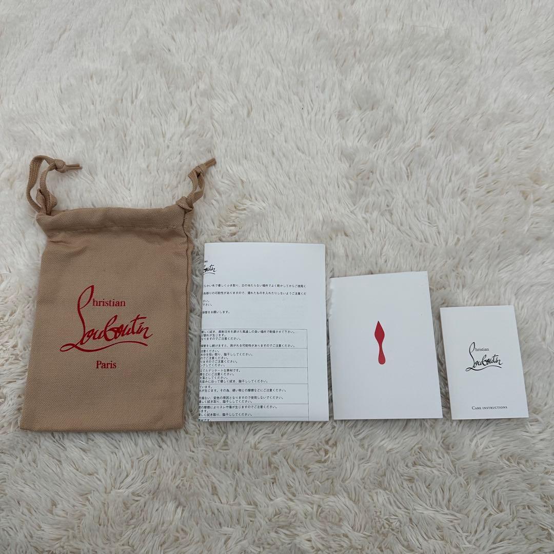 ✨美品✨ルブダン　ケース　スタッズ　パネトーネ　レオパード　エナメル　赤