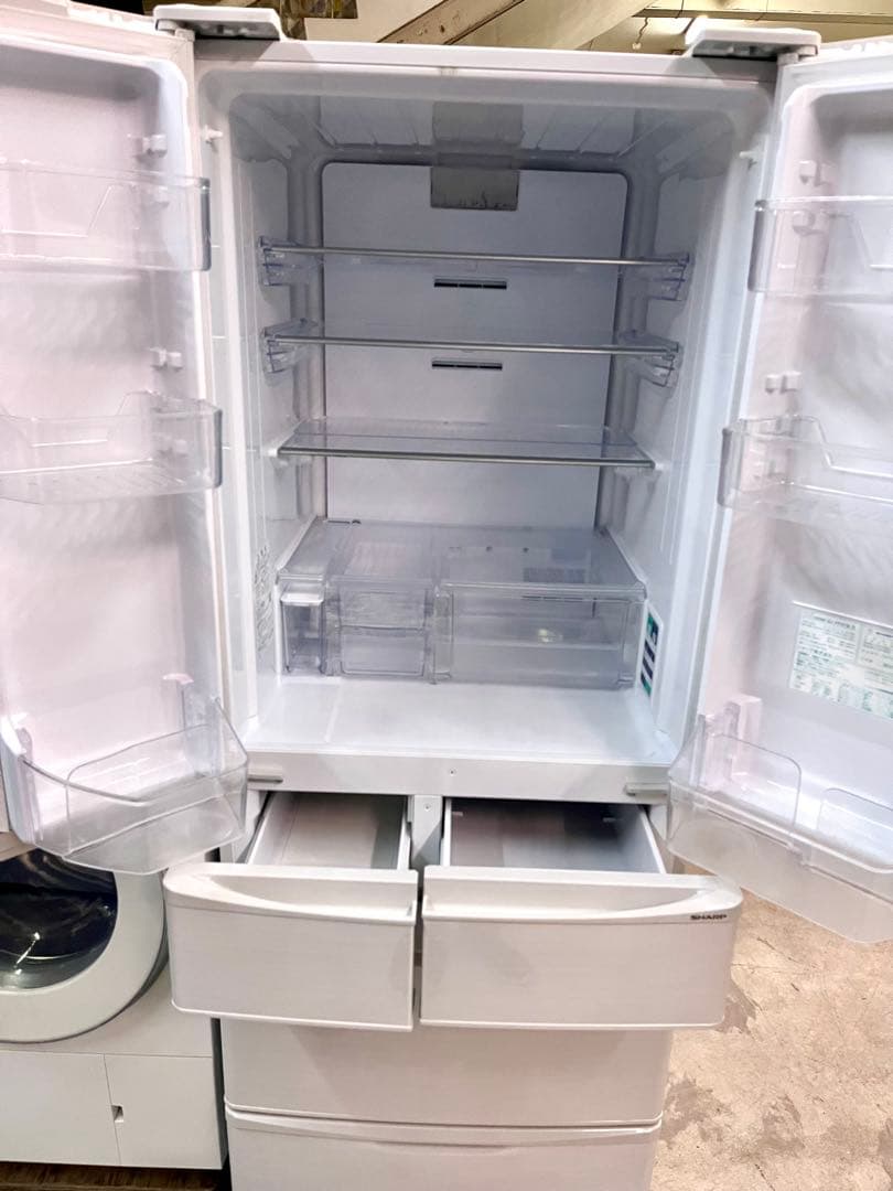 2016年式 455L シャープ 6ドア冷蔵庫 SJ-PF47B-S