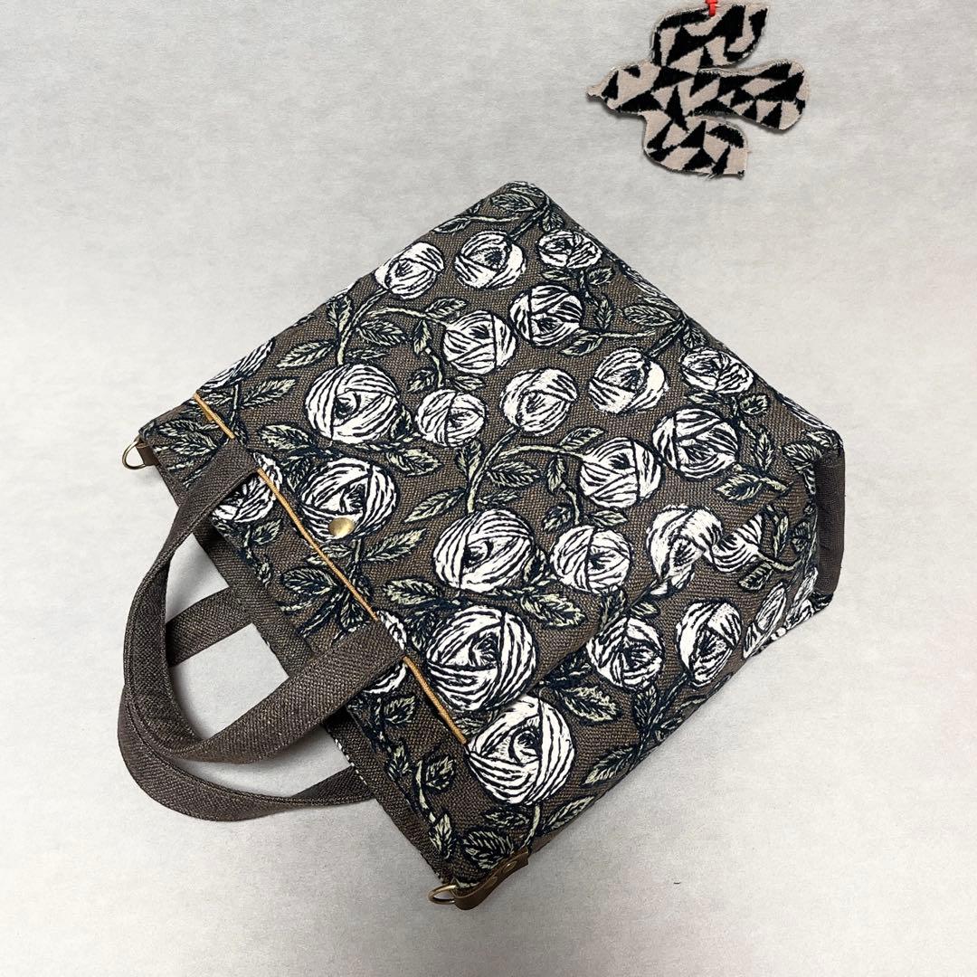 ハンドメイド　ミナペルホネン　ドローストリングバッグ⑅︎◡̈︎*