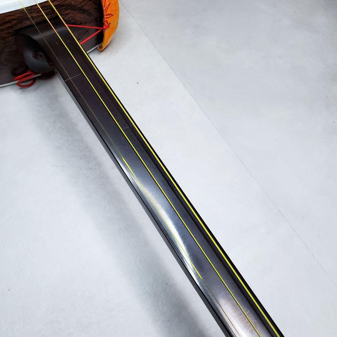 中棹三味線 プラスチック製 １本溝 地唄　和楽器　ソフトケース付