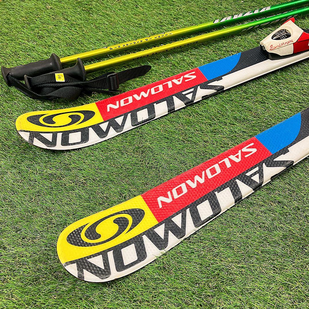 即乗り　セット　120cm 靴24cm SALOMON 子供用スキーセット