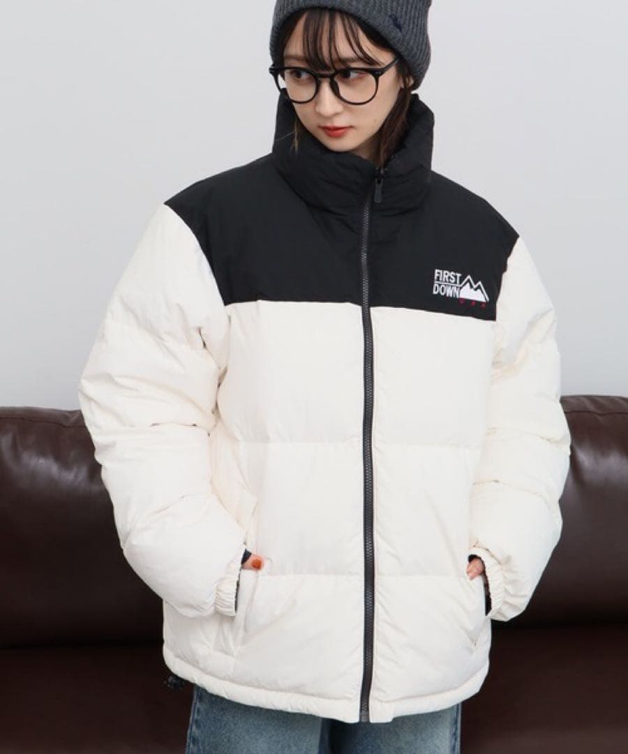 最安値 FIRSTDOWN バブルダウンジャケット マイクロフト リバーシブル