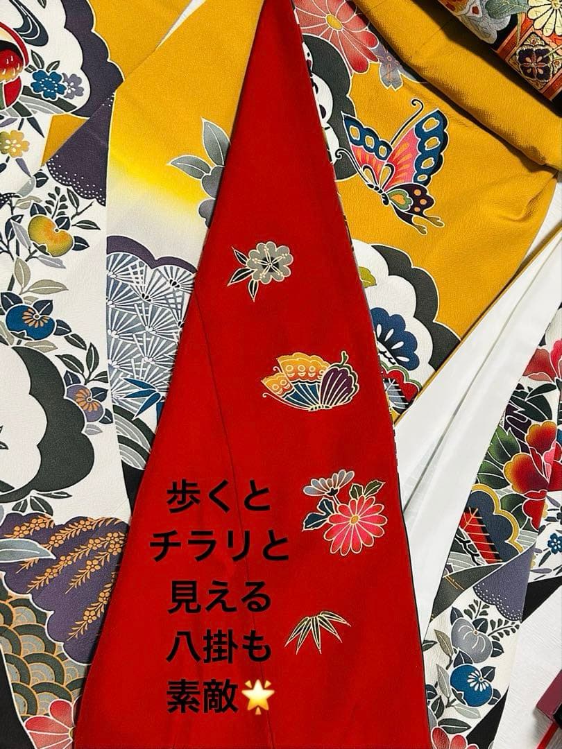 新品　最高級本振袖　京紅型巨匠宮崎良次先生作品 振袖用高級唐織袋帯　フルセット