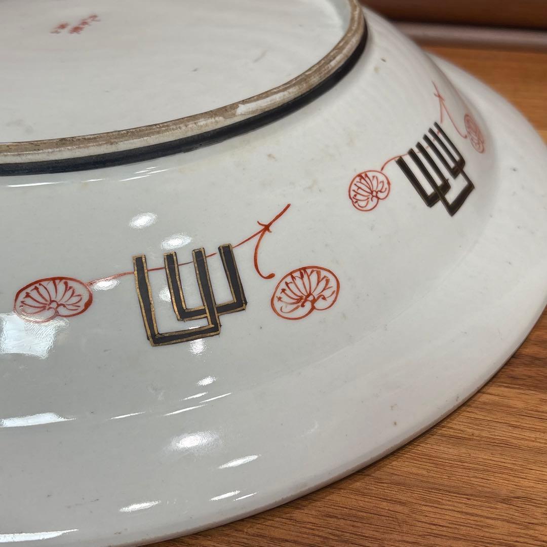 明治時代頃◎九谷焼　武者絵　大皿