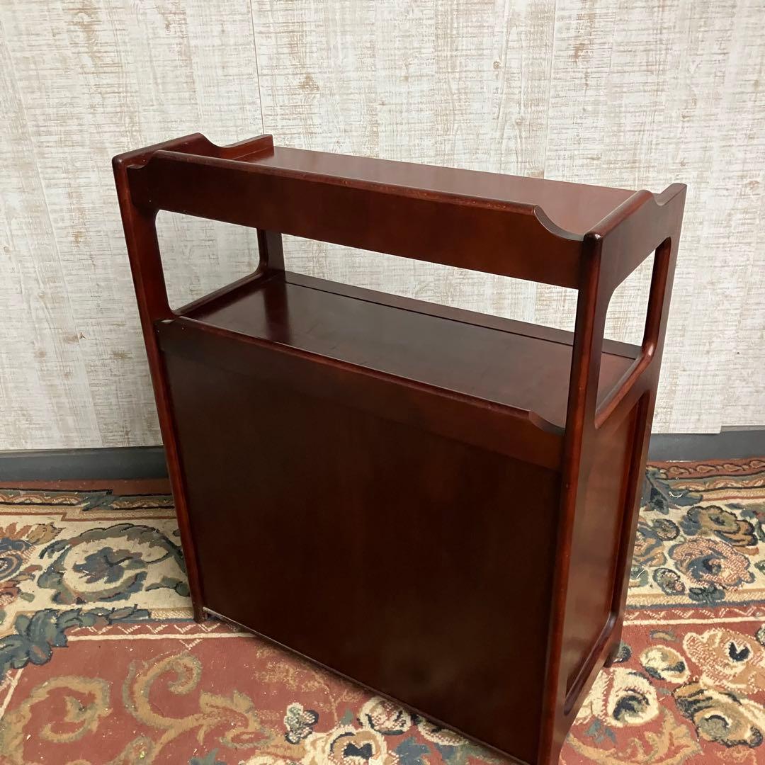 昭和レトロ 木製コンソールテーブル コールキャビネット 電話台 花台 古家具