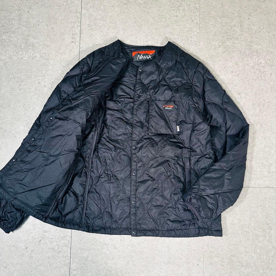 NANGA ナンガ 焚火キルトダウンカーディガン インナーダウンジャケット 黒