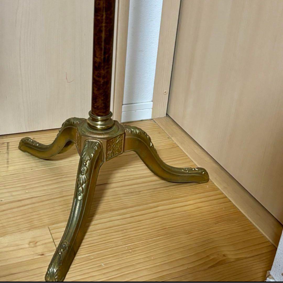 ①イタリア製 ハンガーポール ハンガーラック コート 輸入家具 真鍮 ゴールド