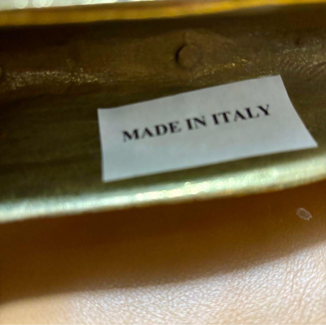 ①イタリア製 ハンガーポール ハンガーラック コート 輸入家具 真鍮 ゴールド