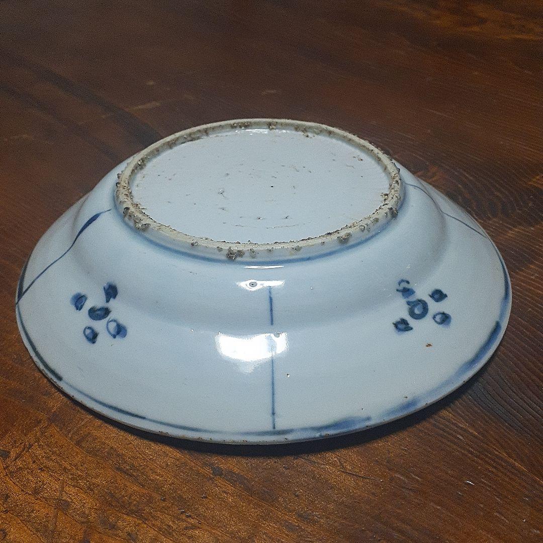 マ*オ様 中国明末清初古染付鹿文中皿