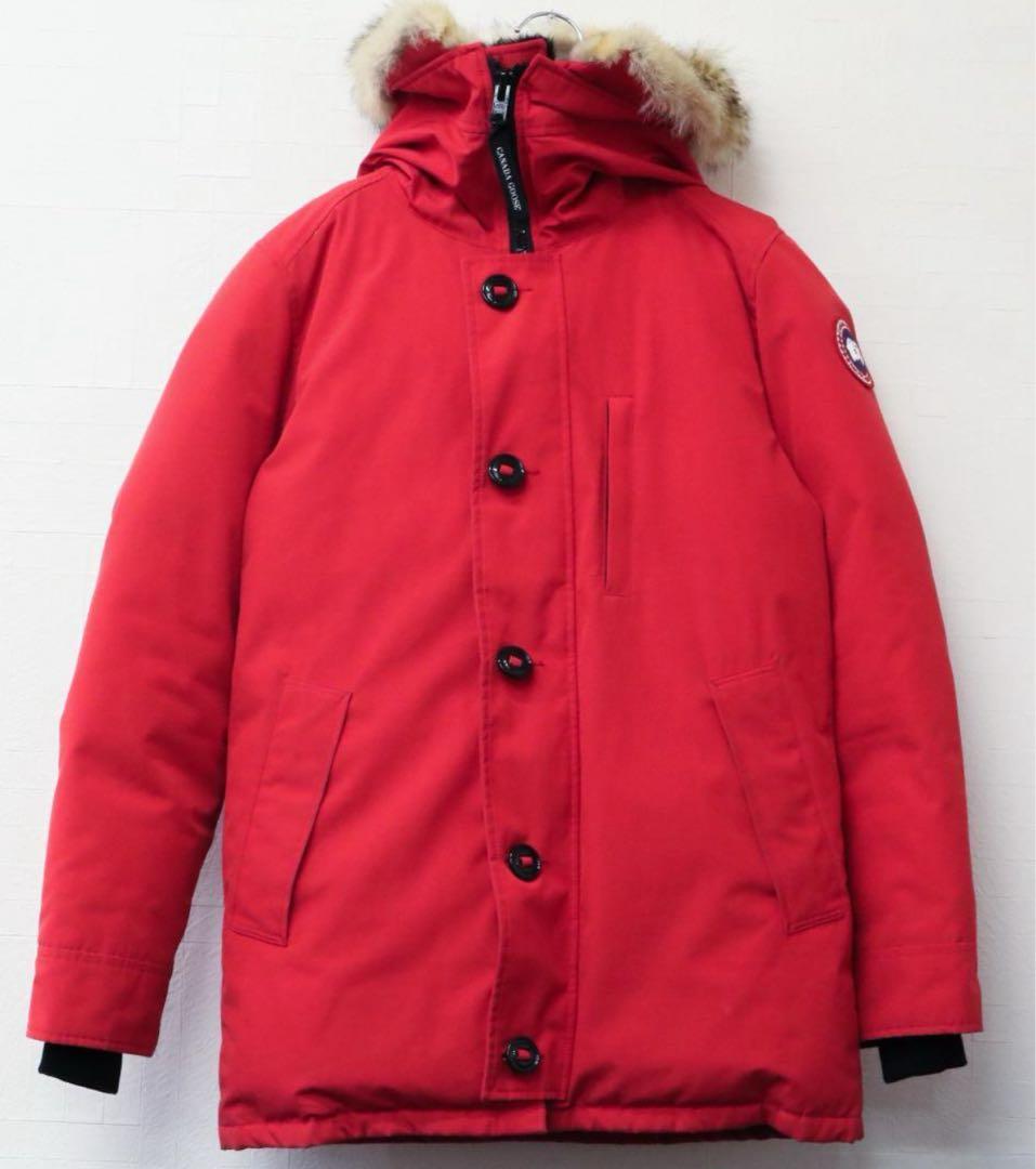 カナダグース ジャスパー 赤 ダウンジャケット M(天然コヨーテ)