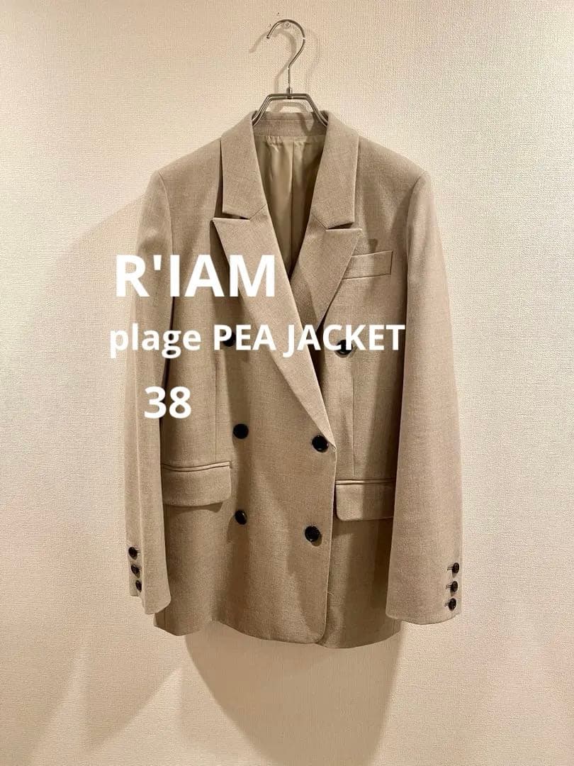 美品R'IAM PLAGE PEA ダブルテーラードジャケット38 Mサイズ