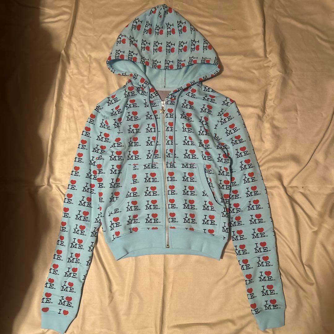 Ashley Williams i hart me ジップパーカー 水色