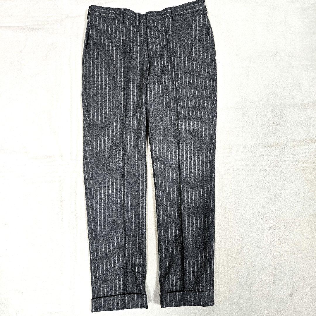 極美品 ダンカン カノニコ 3ピース スーツセットアップ ストライプ グレー M