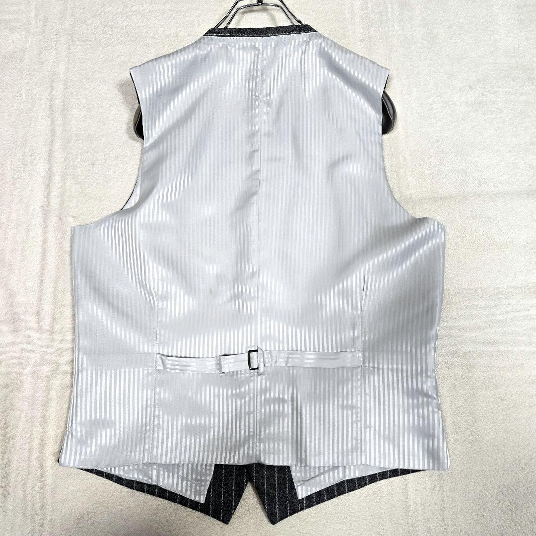 極美品 ダンカン カノニコ 3ピース スーツセットアップ ストライプ グレー M