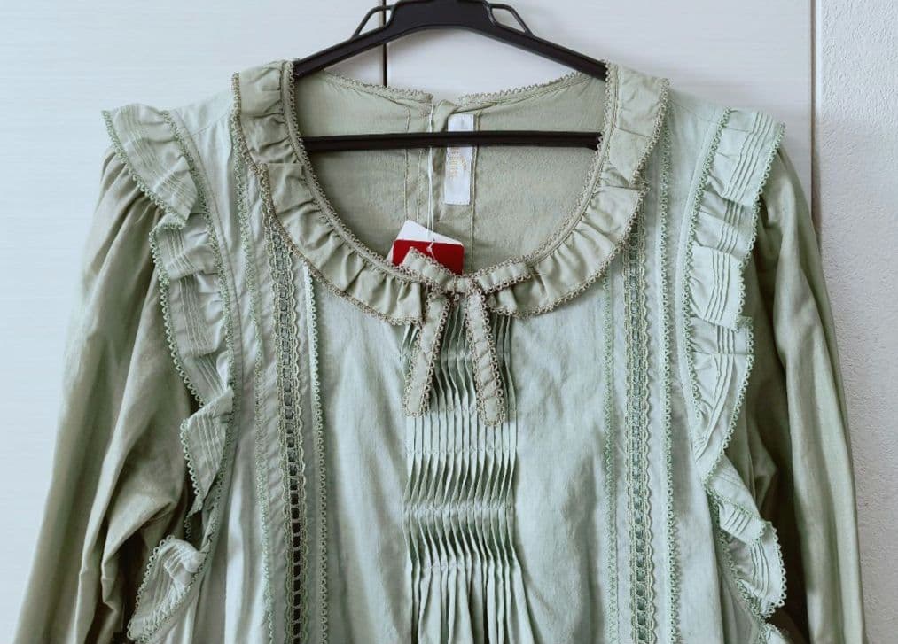 神*】様 タブリエ付きワンピース☆ピンクハウス☆マスカット