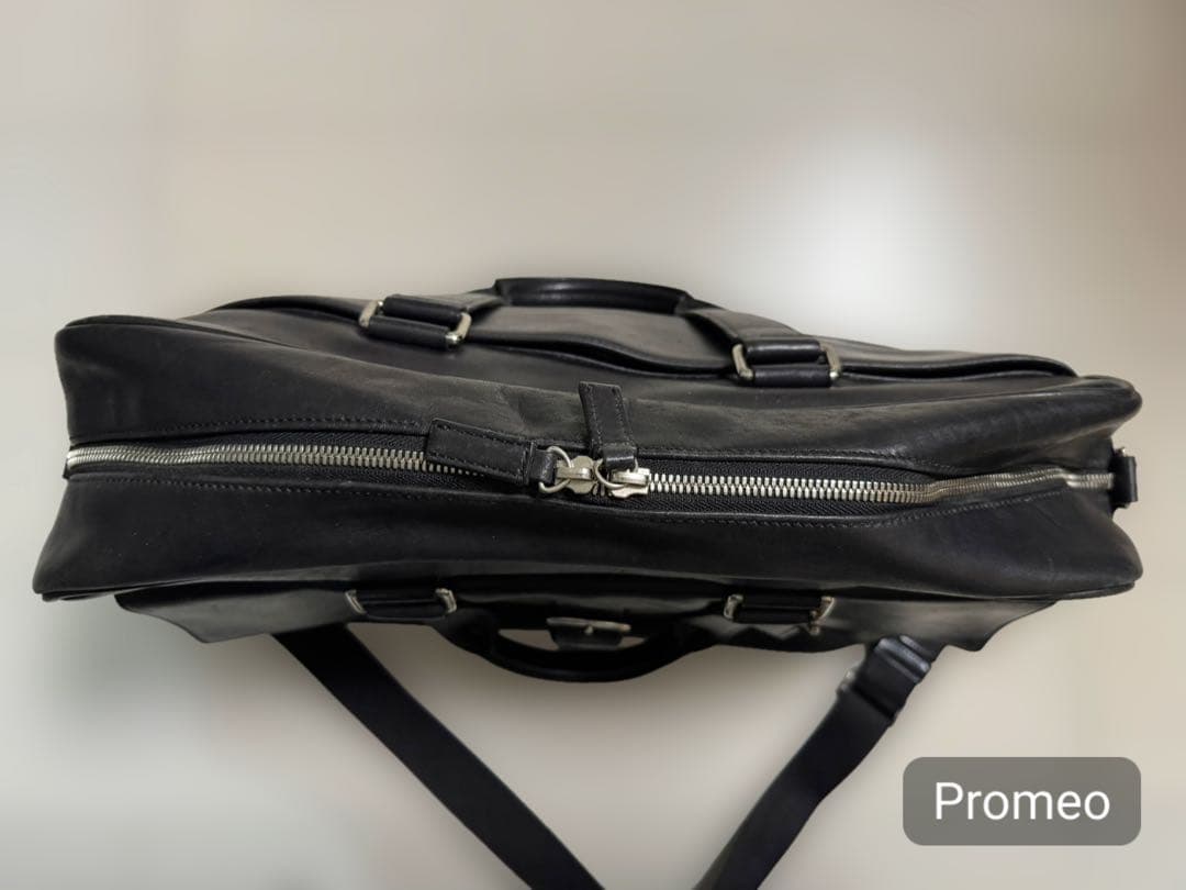 COACH コーチ 本革 レザービジネスバッグ ボストン 黒