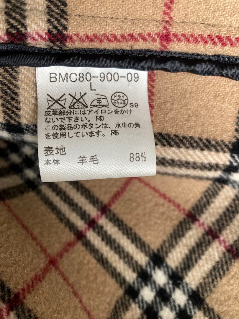 バーバリーブラックレーベル　ダッフルコート 黒色　サイズL