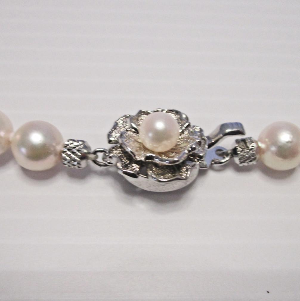 セール☆極美品☆アコヤ本真珠ネックレス ７-７.５ミリ 照り抜群 鑑別書