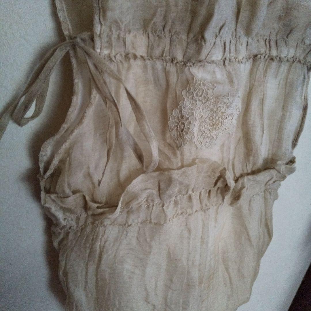 フランスアンティーク素材のシャビーな布バック