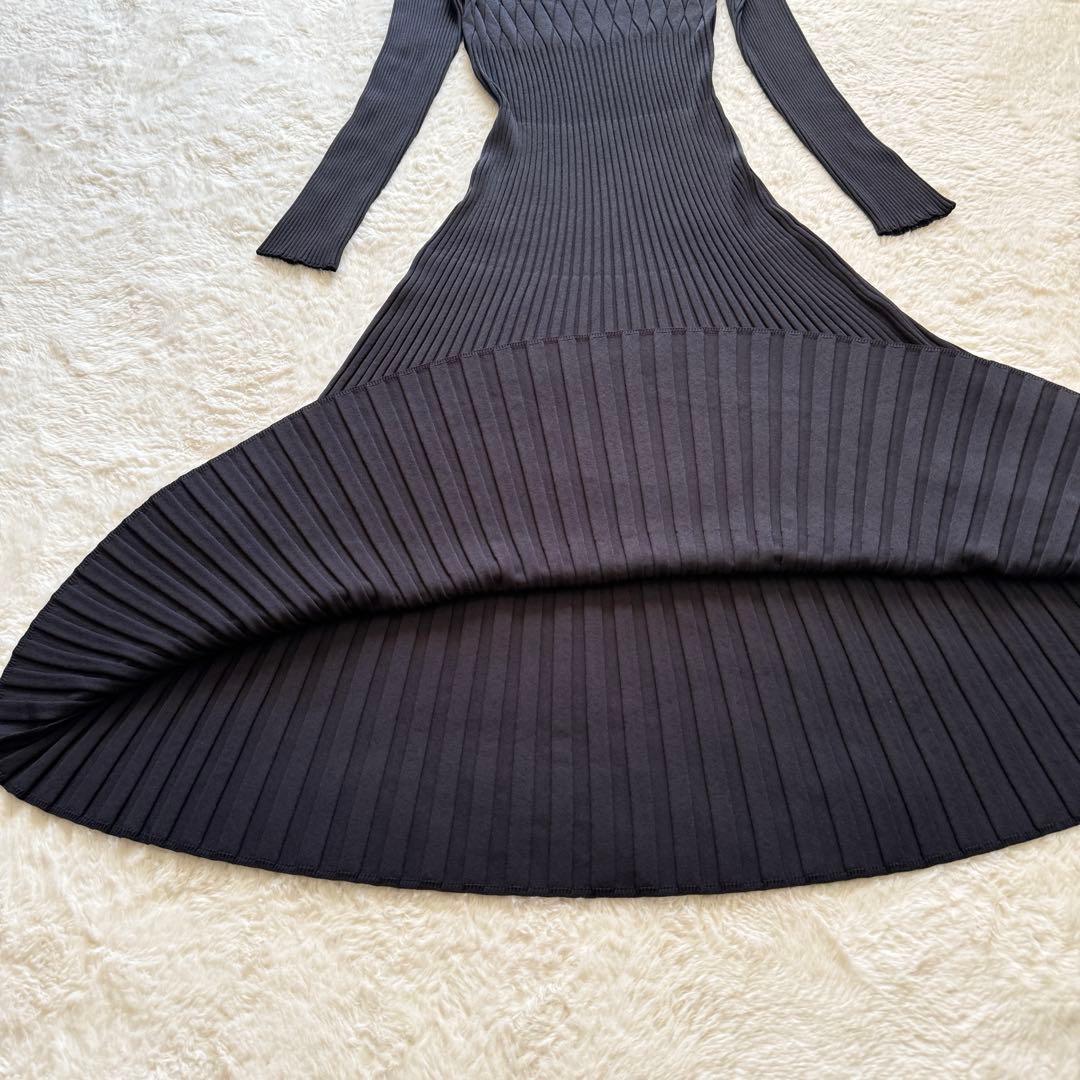 極美品✨ Max Mara 最高級白タグ ロングワンピース 黒　伸縮性
