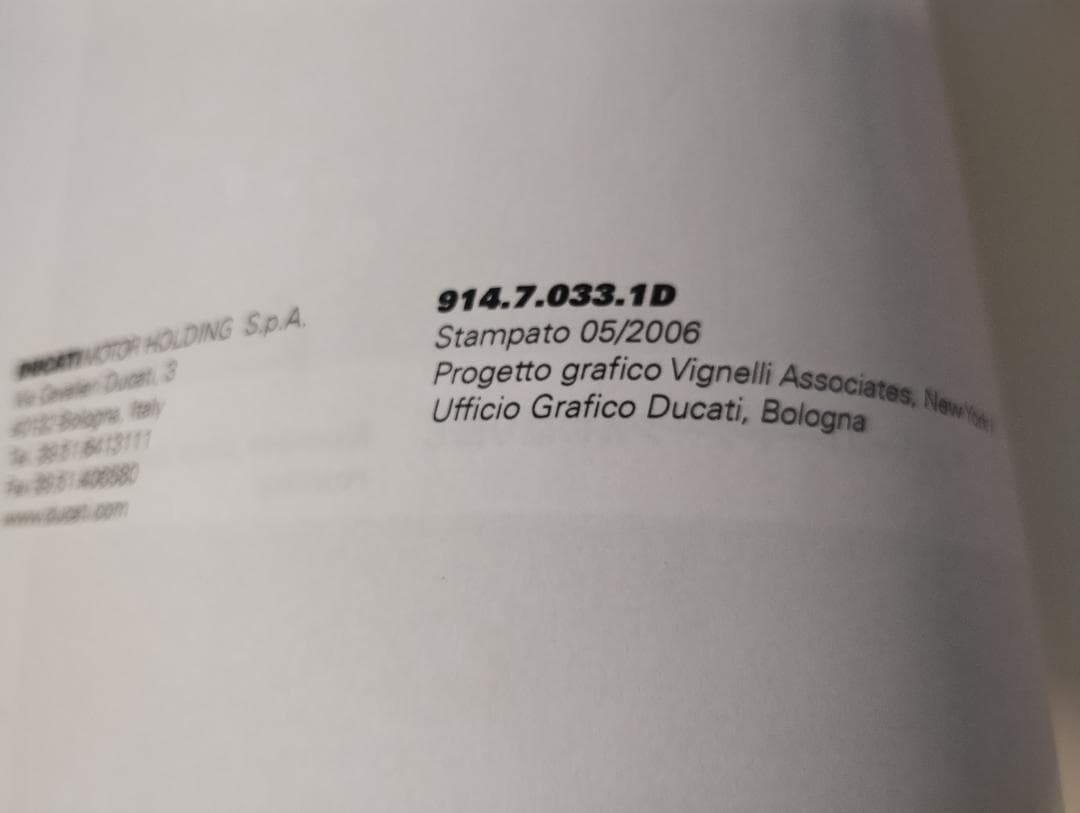 DUCATI Workshop manual 748R '01 　マニュアル　①