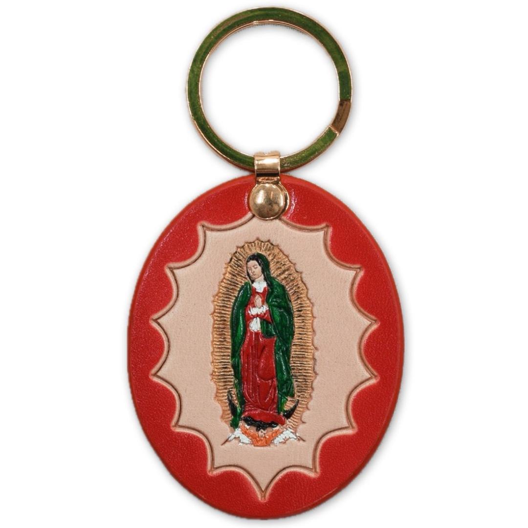める guadalupe leather keychain