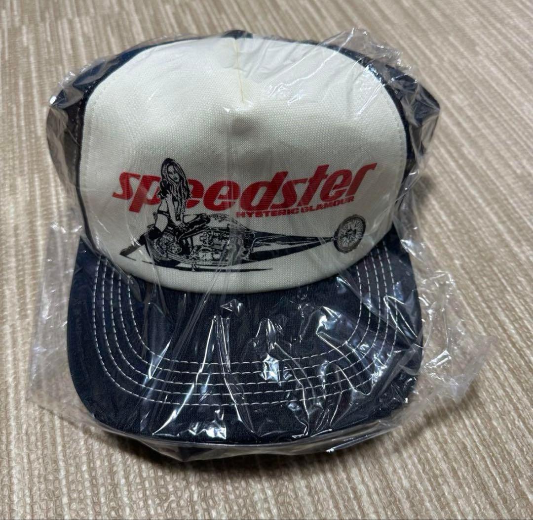 ヒステリックグラマー　スピードスター　メッシュキャップ　黒　キャップ