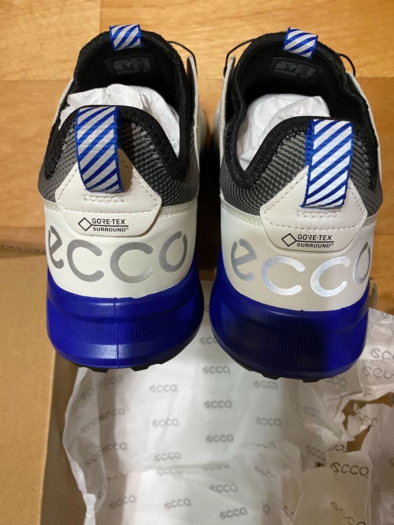 ecco ゴルフシューズ ホワイト/ブルー