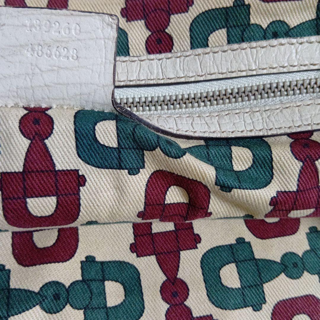 GUCCI　グッチ　シェリー　gg　キャンバス　レザー　トートバッグ