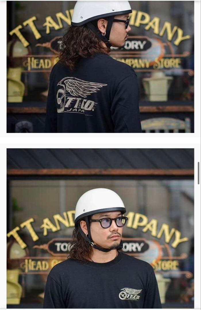 TT&CO. バイクヘルメットハーフUSAイーグル公道使用不可ハーレーアメリカン