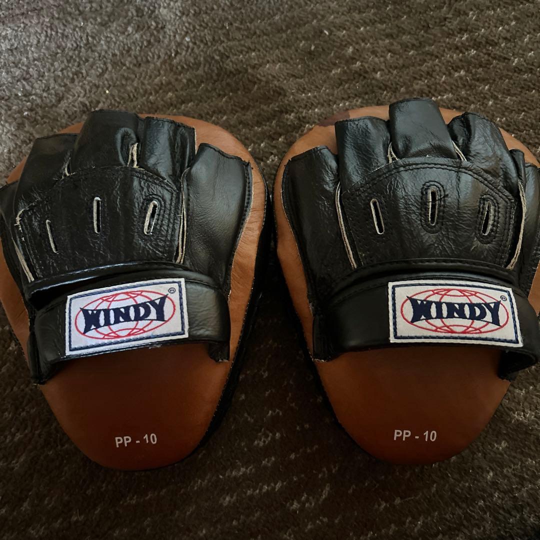 WINDY PP-10 パンチングミット 黒/茶