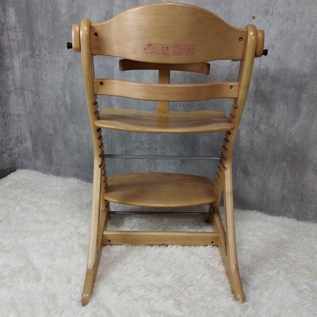 【美品】大和屋　すくすくチェアプラス　テーブル&ガード付き　ナチュラル