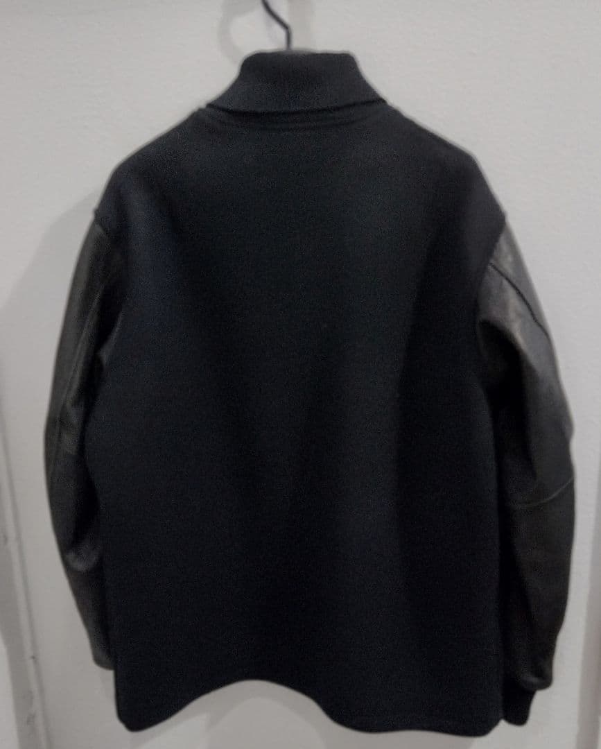 ウールレザー スタジャン 黒