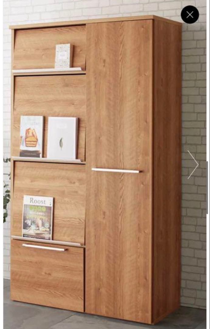 ディノス　ナチュラルウッド 食器棚 スライド扉付き