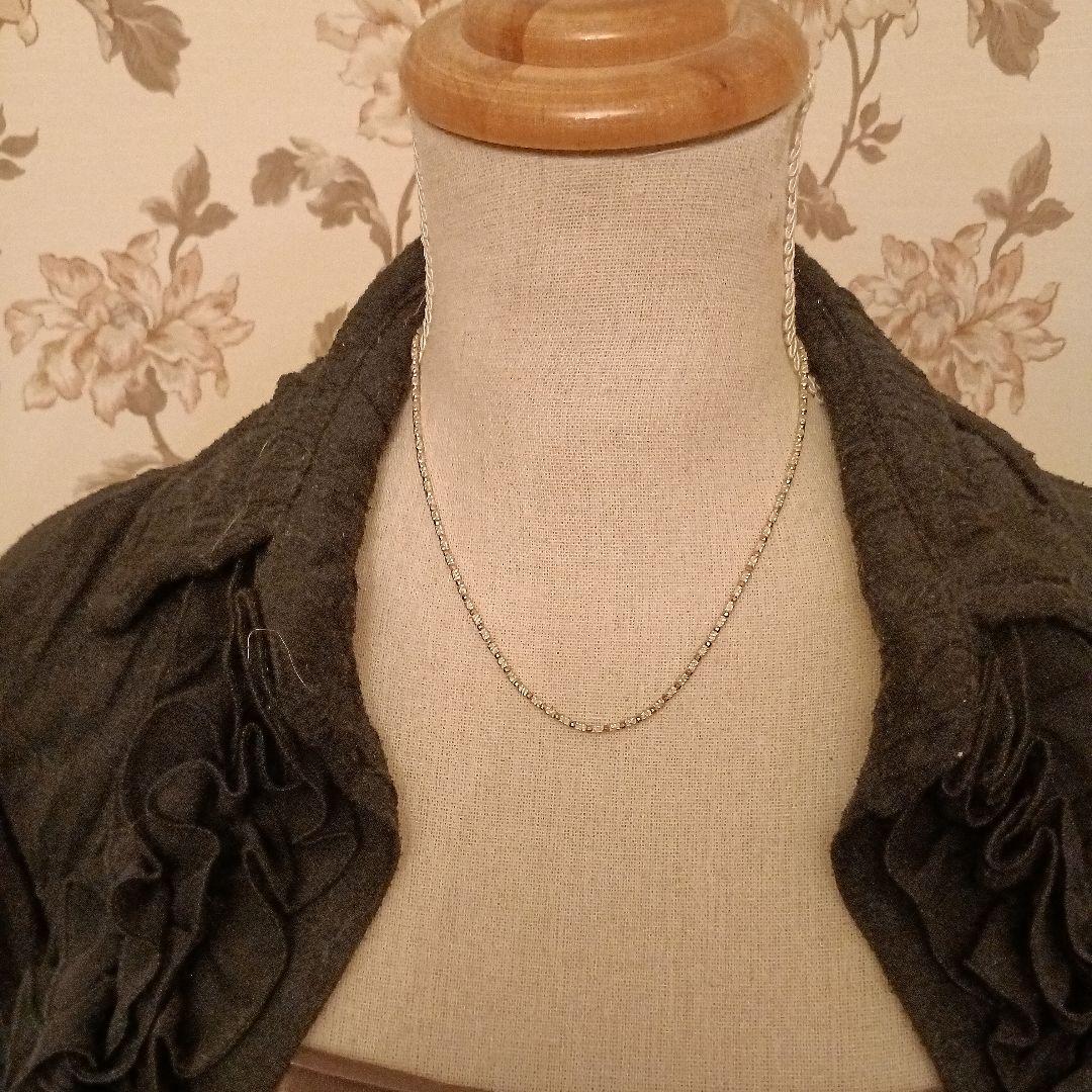 K18ネックレス　ホワイトゴールド　希少デザイン