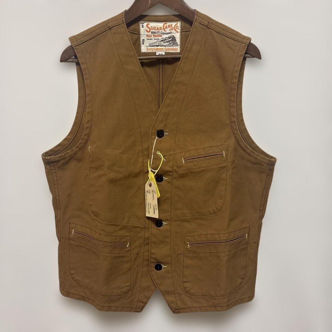 完売品Sugar Cane ブラウンダックベスト サイズ40
