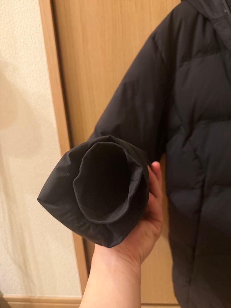 patagonia ブラック ダウンジャケット フード付き