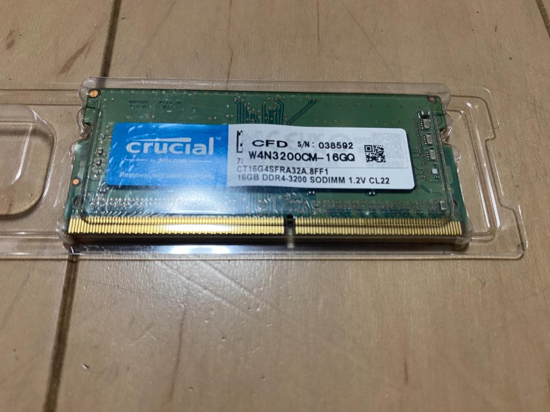 【未使用】Crucial　メモリ DDR4-3200 16GB②